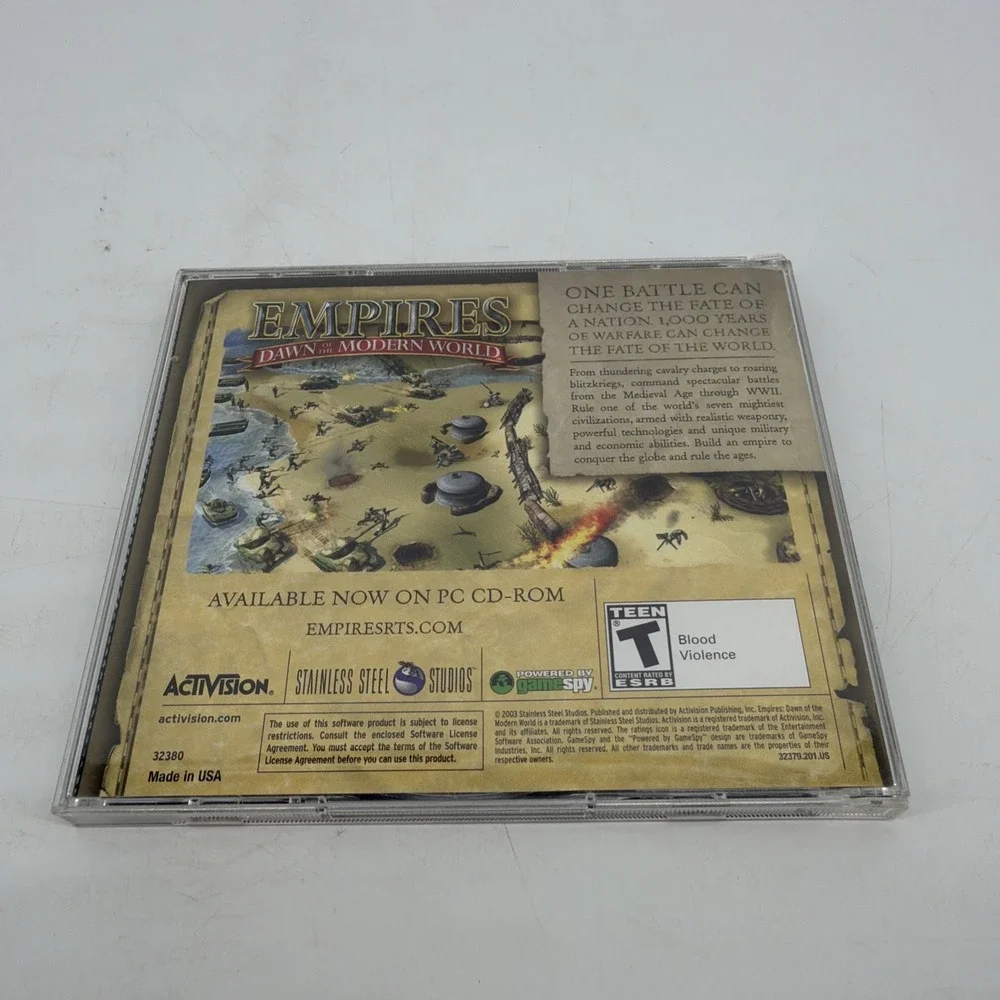 Call of Duty 1 PC CD-ROM 2003 Activision 2 Discs W/ Case and Key